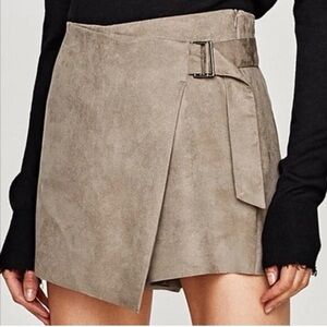 Zara Gray Wrap Skirt with Buckle